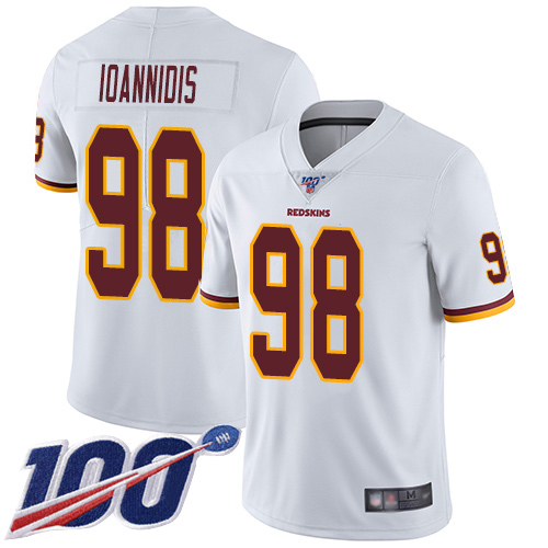 Washington Redskins Limited White Men Matt Ioannidis Road Jersey NFL Football #98 100th Season Vapor->washington redskins->NFL Jersey